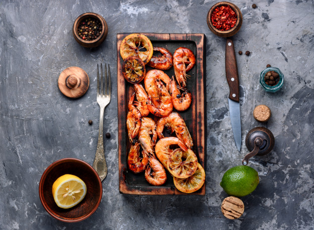 Gambas flambées